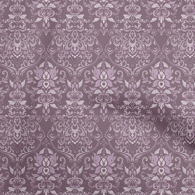 oneOone Velvet Wine Fabric Damask Sewing Material Print Fabric By The Yard 58 Inch Wide