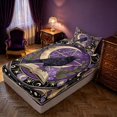 thumbnail image 5 of Homewish Halloween Crow Twin Sheets, Witch Magic Book Bedding, 3pcs, 1 Flat Sheet, 1 Fitted Sheet and 1 Pillowcase, 5 of 6