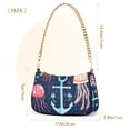 thumbnail image 3 of FORMRS Womens Shoulder Bag with Chain Strap Clutch Purse Cute Tote Handbag, Blue Anchor, 3 of 7