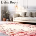 thumbnail image 2 of ODIKA 3'x5' Machine Washable Non-Slip Area Rug, Pink Blossom Floral High Traffic Rug, Pink, 90715, 2 of 7