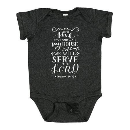 

Inktastic We Will Serve the Lord Bible Verse Gift Baby Boy or Baby Girl Bodysuit