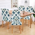 thumbnail image 2 of Yayeee 2 Pack Dining Chair Covers Stretch Parson Chairs Slipcovers Seat Protector, Green Geometric Pattern, 2 of 6