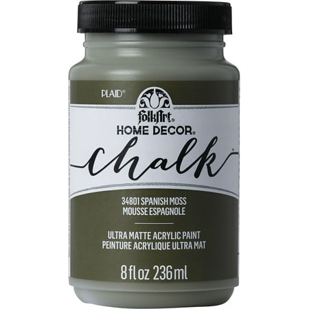FolkArt Home Décor Chalk Acrylic Craft Paint, Spanish Moss, Ultra Matte Finish, 8 fl oz
