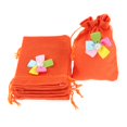 thumbnail image 2 of 12 bolsas de yute con cordón, bolsas de té, regalo de recuerdo, bolsa de dulces naranja Yuyangstore bolsos de muselina, 2 of 8