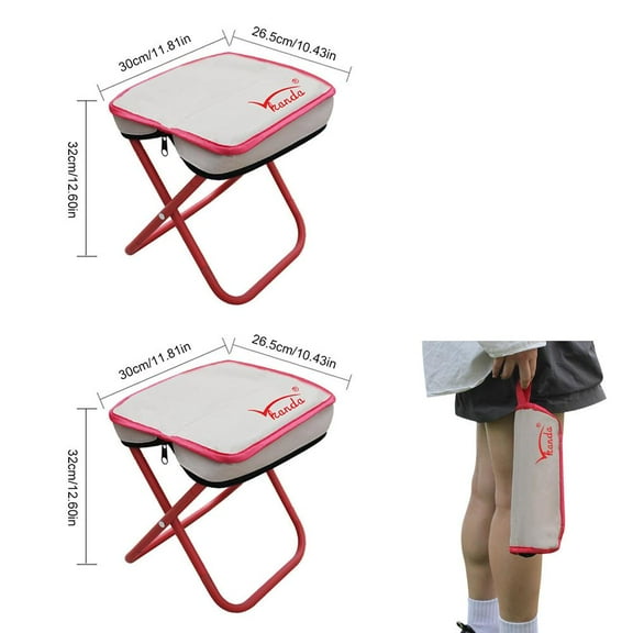 Camping Stool Foldable Chair Outdoor Fishing Zipper Portable Hiking X1B3