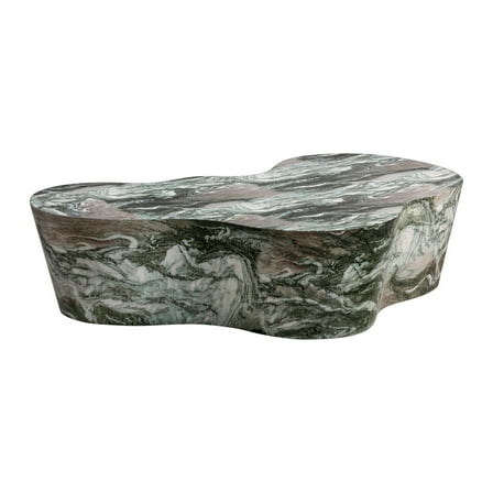 TOV Furniture Slab Grey/Blush Faux Marble Coffee Table