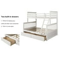 thumbnail image 5 of Twin Over Full Bunk Bed with Ladder Solid Wood Bunk Bed Frame with 2 Storage Drawers, 5 of 7
