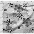 thumbnail image 2 of Soimoi Floral Printed,Cuddle Minky Fabric Sewing Fabric By The Yard- 56 Inch WideDecorative Plush Soft Fabric Baby Garments Toys And Blankets-Gray, 2 of 5