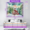 thumbnail image 5 of Merry Christmas Santa Reindeer Antlers Siberian Husky Sleigh Xmas Winter Holiday Tapestry Husky Dog Lover Gifts Wall Hanging Backdrop Home Decor - 00023, 5 of 5