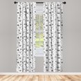 thumbnail image 4 of Ambesonne Circle Window Curtains, Abstract Watercolor Spots, Each 28" W x 84" L, Pale Taupe Charcoal Grey, 4 of 4