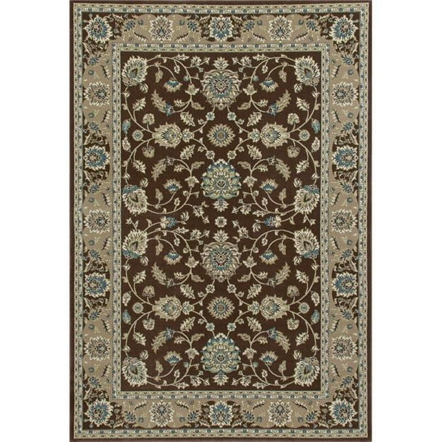 Art Carpet 841864105148 4 x 6 ft. Kensington Collection Jacobean Border Woven Area Rug, Brown