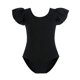 thumbnail image 1 of Leotardo de ballet Stelle Girls 6-7 años negro con mangas de volantes, 1 of 8