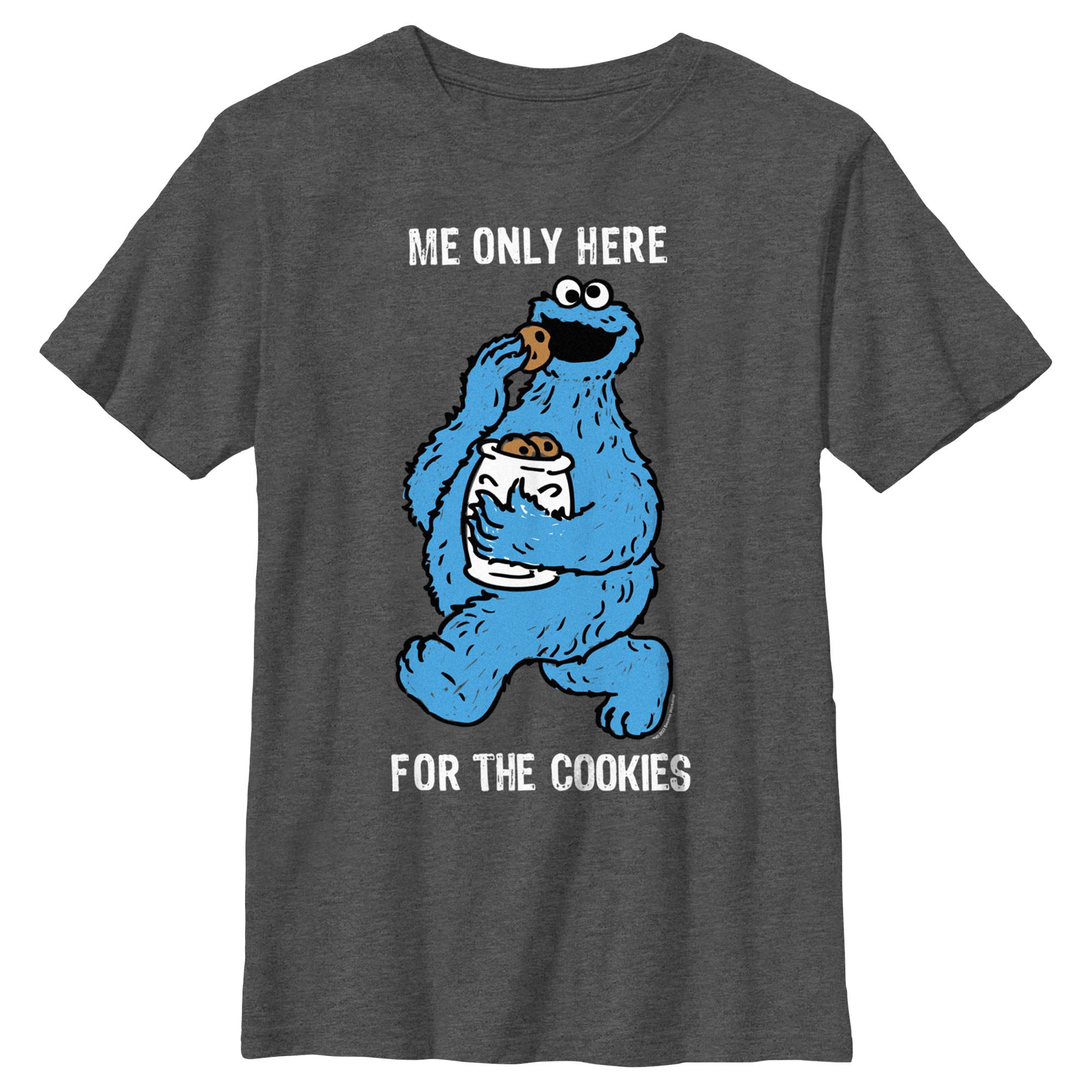 Boy's Sesame Street Me Only Here for the Cookies Graphic T-Shirt