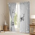 thumbnail image 3 of Castle Fairy Grey Floral Butterflies Blackout Curtains Set of 2 (52x84 Each) for Kids Children Teens,Dreamy Princess Window Curtains,Crystal Bling Glitter Splash Curtains and Drapes, 3 of 6