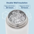 thumbnail image 4 of Daluvenix Stainless Steel Water Bottle with Straw Lid, 24oz Vacuum Insulated Water Bottles for Sports, Travel, White (4 Pack), 4 of 7