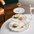 thumbnail image 3 of 3 Tier Serving Tray, 3-Tier Ceramic Cake Stand, Beautiful Cupcake Stand Wedding - Dessert Stand-Tea Party Serving Platter, 3 of 5