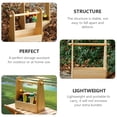 thumbnail image 4 of 1 Pce Boîte de Rangement en Bois Étui de Rangement de Camping Contenant Extérieur avec Poignée, 4 of 5