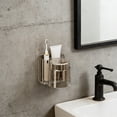 thumbnail image 6 of YiJuHui Wall Mounted Toothbrush Holder with Cup Rack, Adhesive Bathroom Organizer, No Drill Toothbrush Storage, Waterproof Suction Wall Mount Toothbrush for Bathroom Counter Organization, 6 of 6