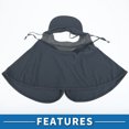 thumbnail image 3 of Ofertas Únicas Cubierta de Cuello de Diseño de Visera de Máscara Facial Completa de 11.81" Protección Solar UV Azul, 3 of 6