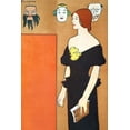 thumbnail image 2 of Penfield, Edward 17x24 White Modern Wood Framed Museum Art Print Titled - Woman in Black Dress, 2 of 4