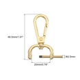 thumbnail image 2 of Uxcell 8Pcs Swivel Clasps, 0.78" Detachable Snap Hook with Screwdriver, Light Gold, 2 of 7