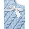 thumbnail image 3 of The Children's Place Girls Long Sleeve Cable Knit Bow Front Sweater, Sizes 12M-5T, 3 of 4