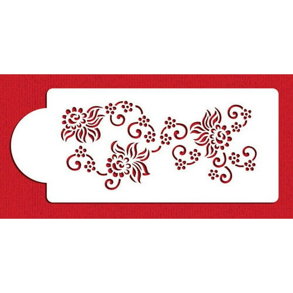 Jonquil Floral Cake Side Stencil by Designer Stencils