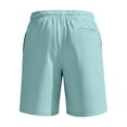 thumbnail image 6 of WERYOUNG Men's Casual Shorts Solid Color Elastic Waistband Outing Wear Loose Fit Shorts With Pockets And Drawstring Holiday Vacation Beach Soft Breathable Bottom, 6 of 8