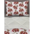 thumbnail image 3 of Fruits Comforter & Sham Bedding Set, Pomegranate Flowering Blurry Watercolor Mediterranean Taste Shrub Image, 3 pcs Duvet Set Microfiber Filling Quilt, 5 Sizes, Red Umber Rose, by Ambesonne, 3 of 4