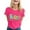 Hot Pink, variant on TSADFHJI Shirts for Women Long Sleeve Cotton Crew Neck Casual Letter Print Crew Neck Short Sleeve T Shirt Multiple Colors Xl White