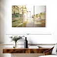 thumbnail image 3 of Elephant Stock Glass Room Abstract Wall Art - Horizontal Multi Panel Canvas - Living Room Wall Decor - Abstract Multi Panel - Yellow And Beige Decor - 38" x 24", 3 of 8