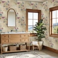thumbnail image 4 of Peel and Stick Wallpaper Delicate Hand Painted Wildflower Watercolor Wall Art Wall Paper 23.6in x 9.8ft Self Adhesive Removable Boho Floral Contact Paper for Nursery Bedroom Cabinets, 4 of 8