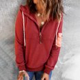 thumbnail image 2 of Ketyyh-chn99 Womens Zipper Hoodie Coat Lightweight Zip up Hoodie Sweatshirt Casual Fall Clothes Red,XL, 2 of 4
