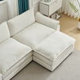 thumbnail image 6 of Zimtown Sectional Sofa with Ottoman, L Shaped Convertible Couch with Removable Chaise Chenille Fabric Sofa Set for 3-4 Persons Beige, 6 of 10