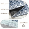thumbnail image 6 of Boho Blue Aqua Round Area Rug 4 FT, Non Slip Indoor Outdoor Rug, Geometric Stripes Tribal Bohemia Retro Washable Soft Circular Carpet Non-Shedding Floor Mat for Coffee Table Nursery Foyer Balcony, 6 of 8