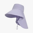 thumbnail image 3 of Summer Wide Brim Sun Hat With Cape For Women Fedora Women Hat Track Hats for Women Fedora Hat for Men Bent Visor Large Visor Hats for Women Solar Roller Hat Rude Hat Tennis Hat Girls for Women Beach, 3 of 3