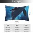 thumbnail image 2 of KLL Ice Blue Ocean Cute Dolphin Pillow Covers Envelope Closure,Super Soft and Cozy Fuzzy Fleece Pillow Case Cover (No pillow core） 20"x30", 2 of 5