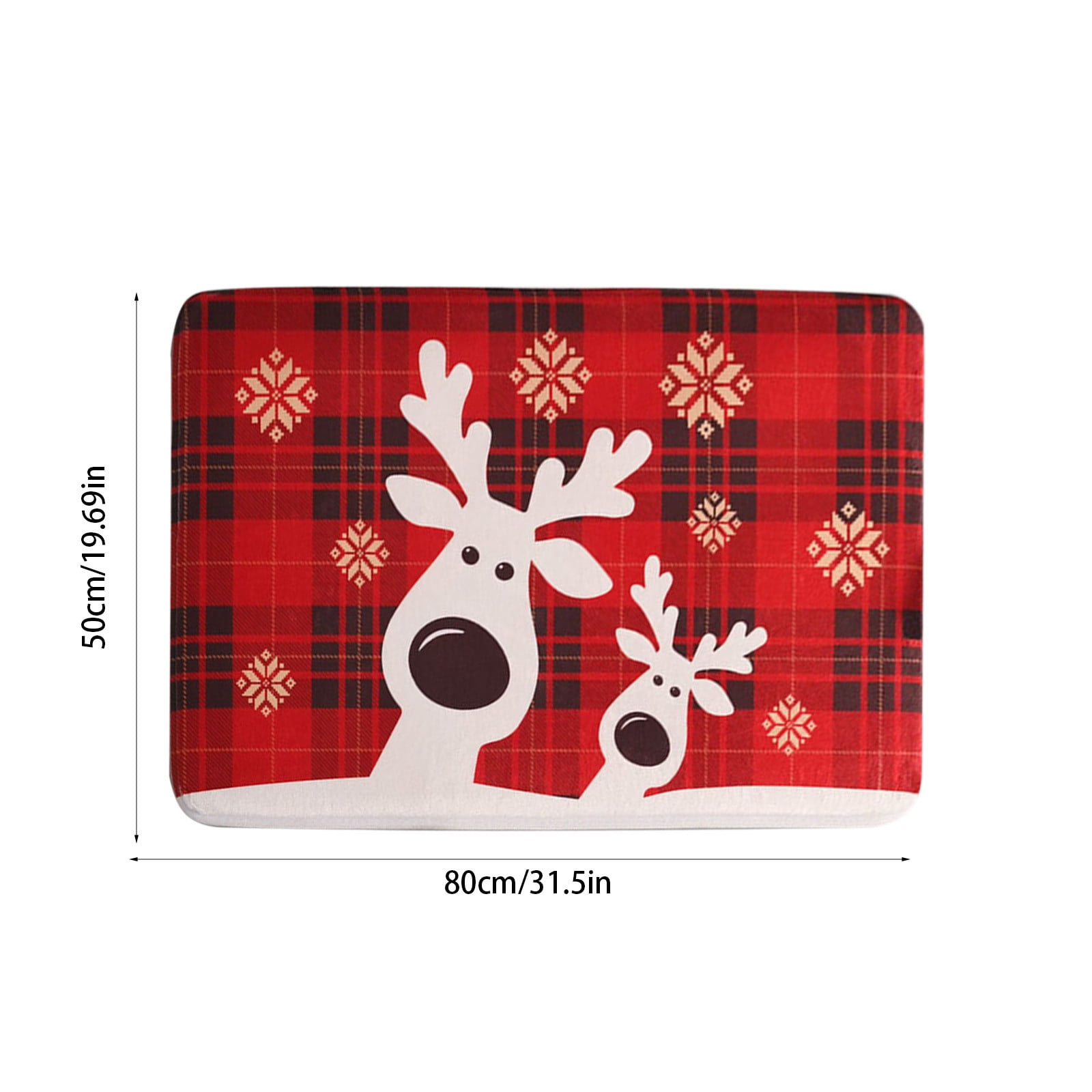 HongHeng Bath Mats for Bathroom,Bathroom Mats Rugs, Christmas Snowman Washable Cover Floor Rug Carpets Floor Mat Bathroom Decorations 19x31 Inches for Kitchen Bedroom Indoor