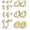 G- Double, variant on 7Pairs Earrings for Women Trendy Small Stud Huggie Hoop Earing Stacks Set Cute Cartilage Helix for Ears Dainty