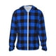 thumbnail image 1 of Fotbe Buffalo Plaid Blue Black Chaqueta con Protección Solar UPF 50+ para Hombre y Mujer, Camisa con Capucha y Bolsillos-Small, 1 of 7