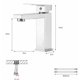 thumbnail image 5 of Grifo para baño, grifo para lavabo con agua fría y caliente disponible, mezclador para lavabo de latón cromado, 5 of 5