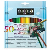 Sargent Art Watercolor Pencils, 50pk, Beginner Artist, Assorted Colors