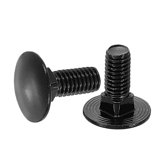 Uxcell 30Pack M6 x 16mm Stainless Steel Carriage Bolts Round Head Square Neck, Black