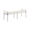 thumbnail image 2 of Furniture of America Zayen Modern Stainless Steel Upholstered Bench, Chrome, 2 of 12