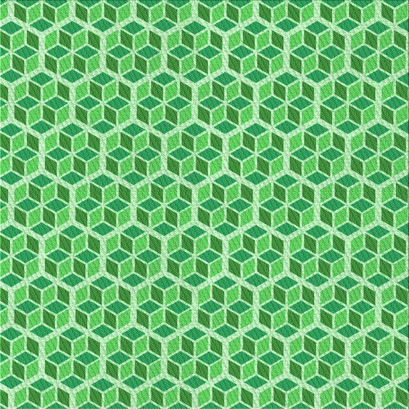 Ahgly Company Machine Washable Indoor Square Transitional Jade Green Area Rugs, 7' Square
