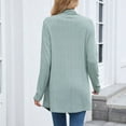 thumbnail image 7 of Uaswgudfs ​Women's Wool Blend Long Cardigan - Open Front Asymmetrical Hem Thermal Knit for Office & Daily Wear​, 7 of 7
