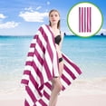 thumbnail image 3 of Dry Striped Beach Towel Microfiber Sand-Free Oversized Towel Soft Absorbent Cabana Stripe Pool Towel For Adults Travel Swimming Camping, 3 of 8
