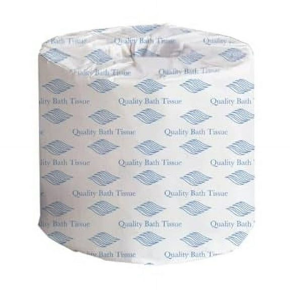 Standard Bath Tissue, White Toilet Paper, 2-Ply, 4 x 3, 400 Sheets/Roll, Individually Wrapped, Commercial of 96 Rolls, Fits Standard-Roll Dispensers, Strong and Reliable