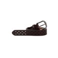 thumbnail image 2 of INSPIRE CHIC Unisex Hollow Leather Belts Rectangle Pattern with Alloy Buckle Width 1 1/4' Dark Brown 110cm, 2 of 6