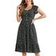 thumbnail image 1 of Vestido Midi de Verano para Mujer INSPIRE CHIC con Cuello Cuadrado y Mangas Cortas, Vestido Boho Floral XS Negro, 1 of 4